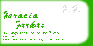 horacia farkas business card
